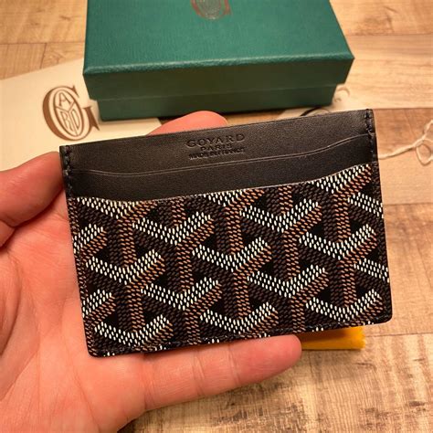 goyard saint sulpice card holder chevron legit check|Goyard card holder price.